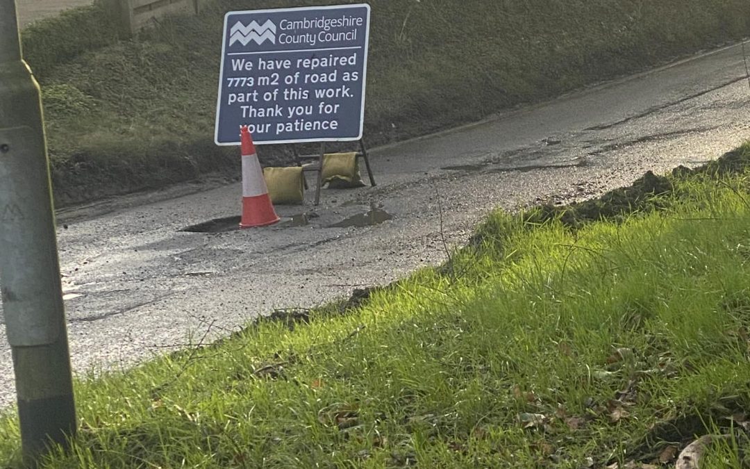 Potholes in West Wickham Road